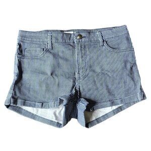 H&M  Blue Stripe Casual Summer Women's Shorts, Size 6